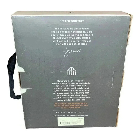 Hearth and Hand Magnolia Christmas Ornaments Wooden Farmhouse Silos Set of 3 NIB - Picture 4 of 7